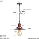 Gold retro edison fluted petal pendant lights for dining room