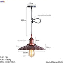 Gold retro edison fluted petal pendant lights for dining room