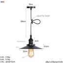 Gold retro edison fluted petal pendant lights for dining room