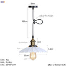 Gold retro edison fluted petal pendant lights for dining room