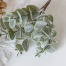 Gold silver and green eucalyptus leaves artificial plants wedding decor