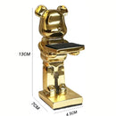 Gold & silver bear statue watch rack bedroom storage stand