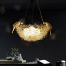Gold & silver bird’s nest pendant lights for dining room