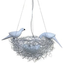 Gold & silver bird’s nest pendant lights for dining room