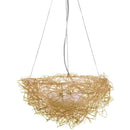 Gold & silver bird’s nest pendant lights for dining room