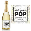 Gold Silver Pop Champagne Label