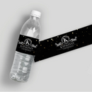 Gold Starry Night Water Bottle Labels