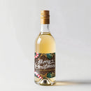 Gold Stars Christmas Mini Wine Label
