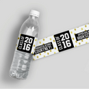 Gold Stars Graduation Water Bottle Labels