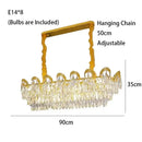 Gold sunflower crystal ceiling chandelier living room led light