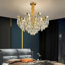 Gold sunflower crystal ceiling chandelier living room led light
