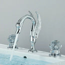Gold swan crystal handle bathroom faucet – basin mixer tap