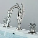 Gold swan crystal handle bathroom faucet – basin mixer tap