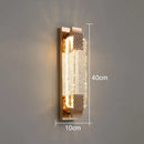 Gold textured bubble glass led wall lamp bedroom sconce