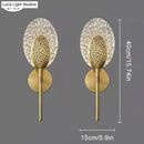 Gold textured glass led wall lamp bedroom indoor lighting
