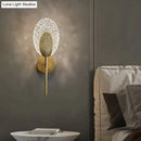Gold textured glass led wall lamp bedroom indoor lighting