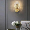 Gold textured glass led wall lamp bedroom indoor lighting