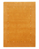 Gold Tribal Border Design Hand Loomed Wool Area Rug