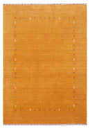 Gold Tribal Border Design Hand Loomed Wool Area Rug