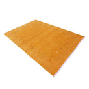 Gold Tribal Border Design Hand Loomed Wool Area Rug