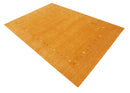 Gold Tribal Border Design Hand Loomed Wool Area Rug