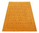 Gold Tribal Center Medallion Hand Loomed Wool Area Rug