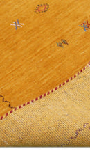 Gold Tribal Center Medallion Hand Loomed Wool Area Rug