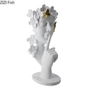 Gold white and black garland figure resin sculpture living room decor
