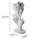 Gold white and black garland figure resin sculpture living room decor