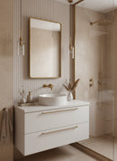 Rectangular Gold Brass Mirror -  unlacquered Brass Frame Mirror