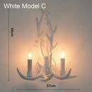 Golden antler deer horn wall lamp living room candle sconce