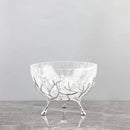 Golden antler glass fruit plate dining room centerpiece bowl