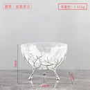 Golden antler glass fruit plate dining room centerpiece bowl