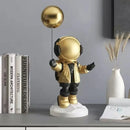 Golden astronaut resin home decor balloon figurine living room statue