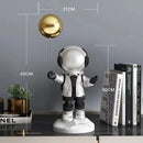 Golden astronaut resin home decor balloon figurine living room statue