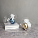 Golden ball glass vase blue and gold living room hydroponic decor