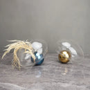 Golden ball glass vase blue and gold living room hydroponic decor