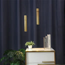Golden bamboo tube pendant lights – dining room adjustable wire