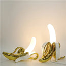 Golden banana glass lampshade night light bedroom decor
