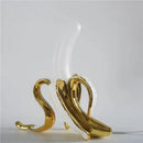 Golden banana glass lampshade night light bedroom decor