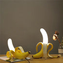 Golden banana glass lampshade night light bedroom decor