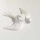 Golden bird ceramic candle holder tray wedding dining room decor