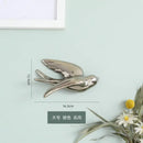 Golden bird swallow sculpture gold & silver wall decor living room