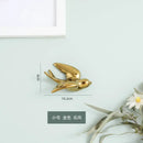 Golden bird swallow sculpture gold & silver wall decor living room