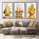 Golden Boat Canvas