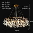 Golden branch crystal chandelier for living room and bedroom