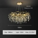 Golden branch crystal chandelier for living room and bedroom