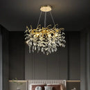 Golden branch crystal chandelier for living room and bedroom