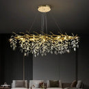 Golden branch crystal chandelier for living room and bedroom
