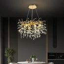 Golden branch crystal chandelier for living room and bedroom